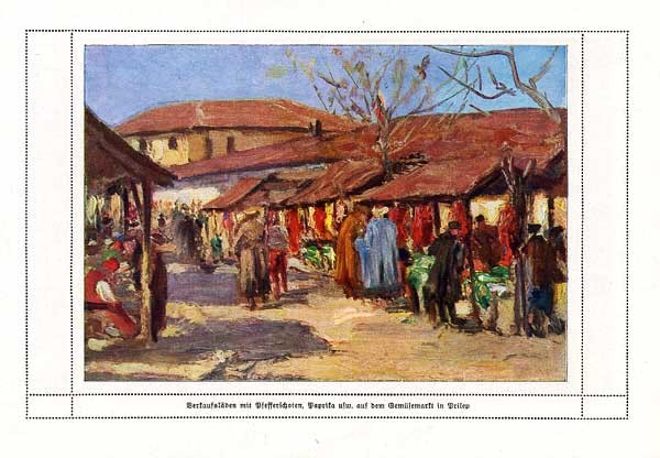 Albert Gartmann 1876-1955 Auf dem Gemulemarkt in Prilep 1916