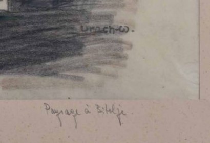 Албрехт фон Урах (1903-1969), Премин во Битола 1933/34, молив и боички на хартија