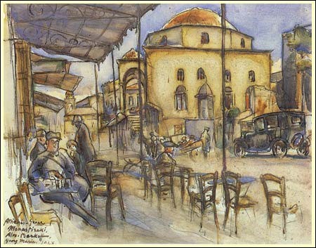 Alexander Barkoff (1870 -1942) Thessaloniki, ~1930 watercolor