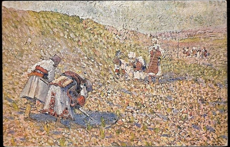 Alfonso Corradi (1889-1972), Macedonia 1918. three postcard reproductions from original oil paintings