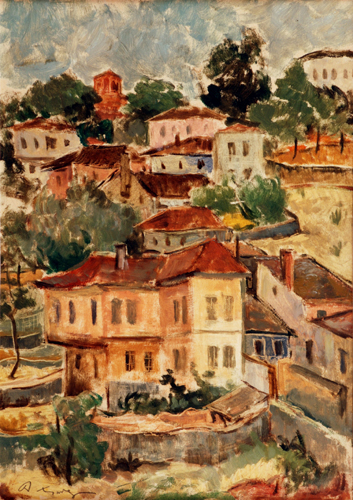 Anton Huter 1095-1961 Ohrid oil on canvas