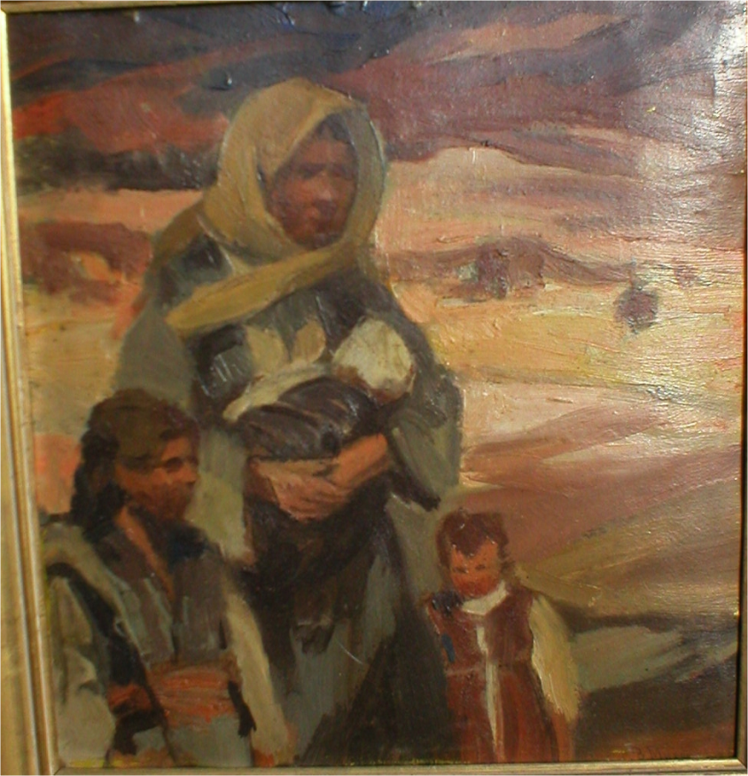 Boris-Mihaylov-1868-–-1921-Macedonian-refugees-1913-oil-on-cardboard