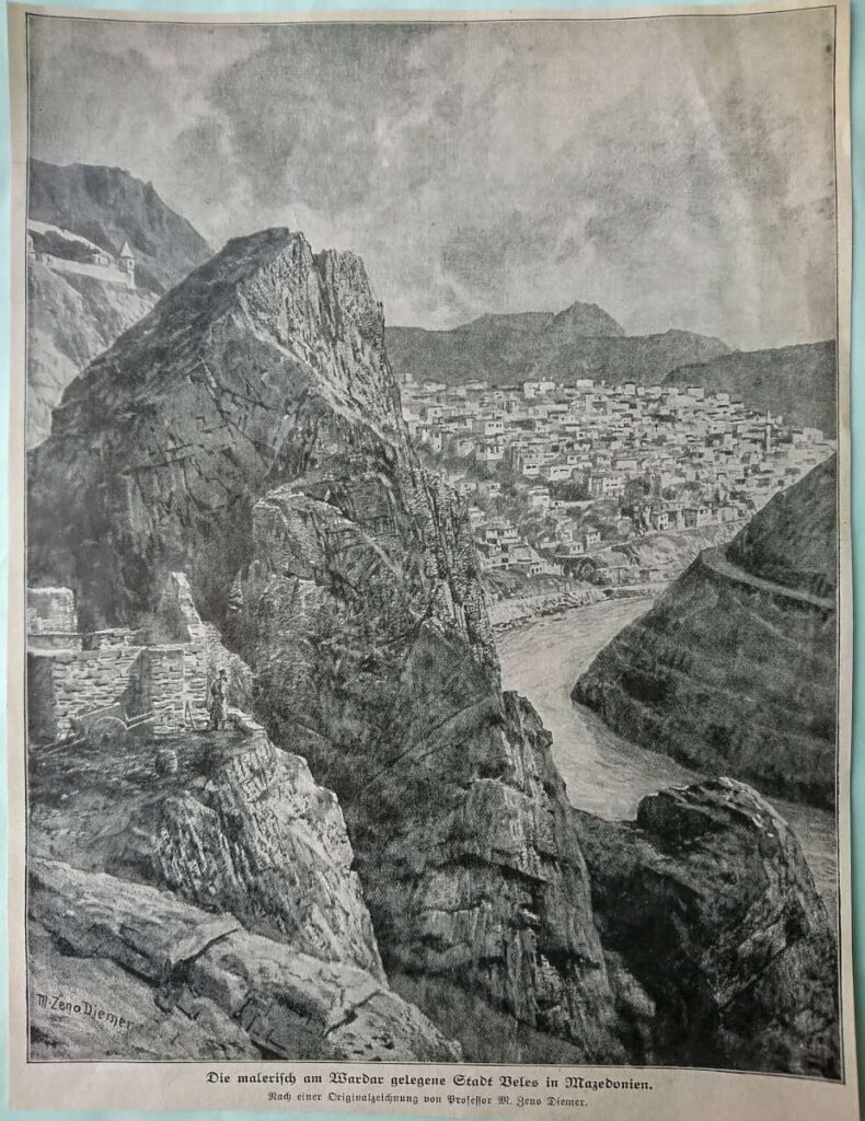 Canyon of river Vardar near Veles 1916