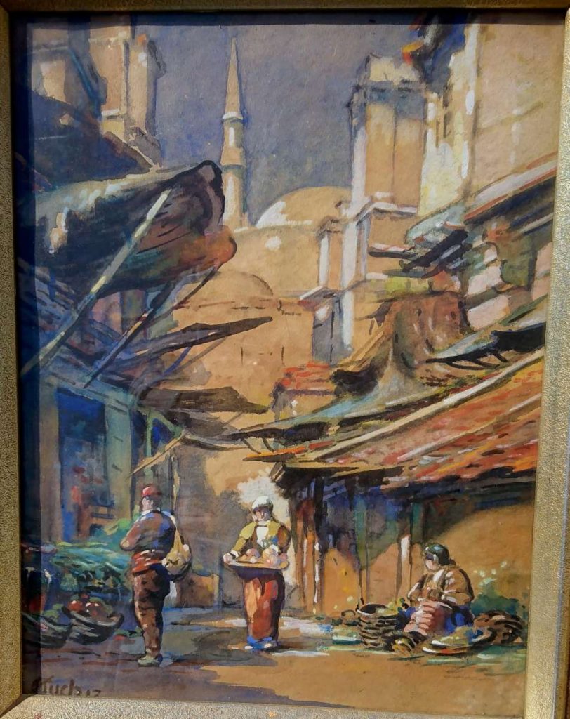 Улица во Велес, 1917, акварел