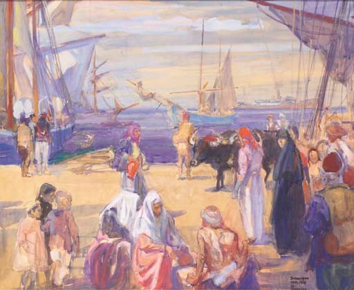 Charles-Fouqeray-1869-1956-Port-a-Salonique-1918