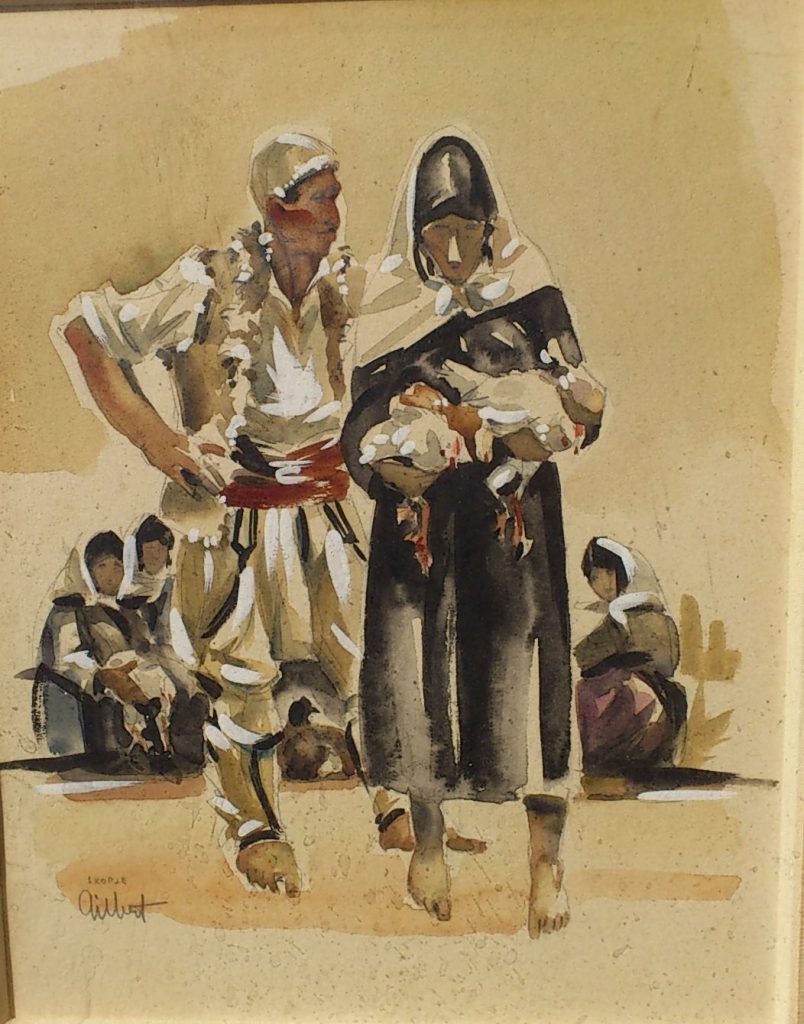 Charles-Gilbert-1906-2000Skopje-1958-folk-dresses-watercolors