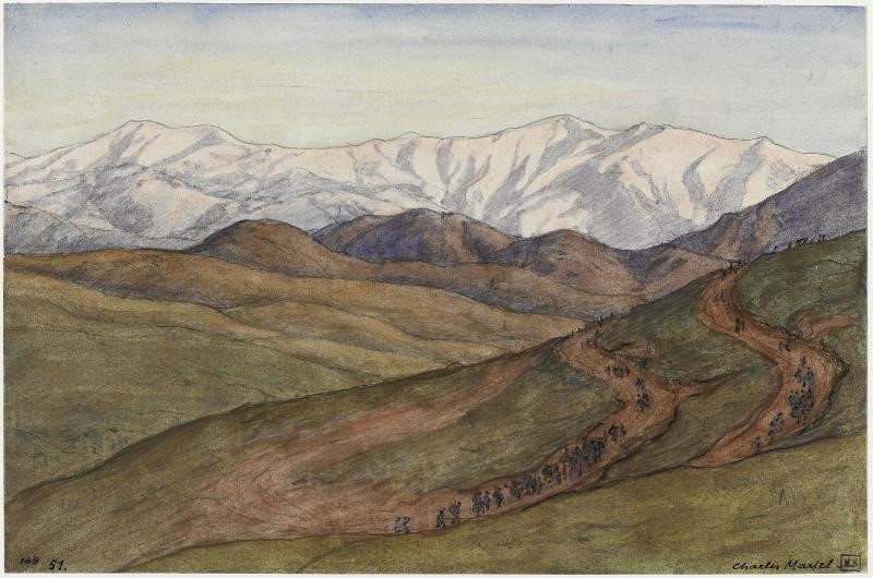 Charles Martel (1869-1922) Ostrovo near Voden, 1919, watercolor