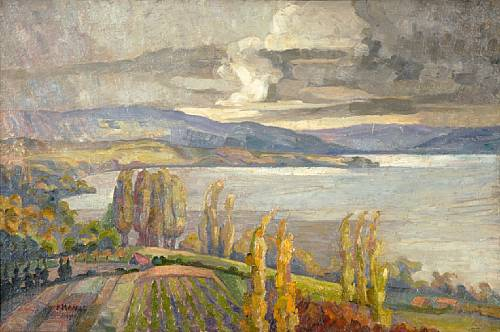 Constantinos-Maleas-1879-–1928-Landscape-in-Northern-Greece-possibly-Khalkidhiki-1914