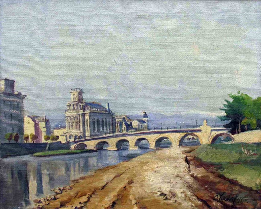 Danyo Chokanov (1901-1982),Skopje 1942 oil on canvas