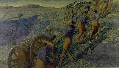 Darsie-Japp-1883-1973-Royal-field-artillery-in-Macedonia-spring-1918-oil-on-canvas