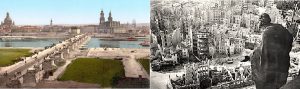 Дрезден пред и по бомбардирањето од февруари 1945 година