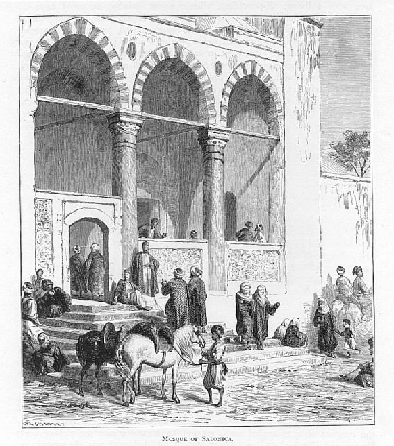 Edward-Whymper-1840-1911-Mosque-in-Salonika-1883-wood-engraving.