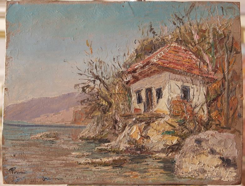 Охрид 1943, масло на панел