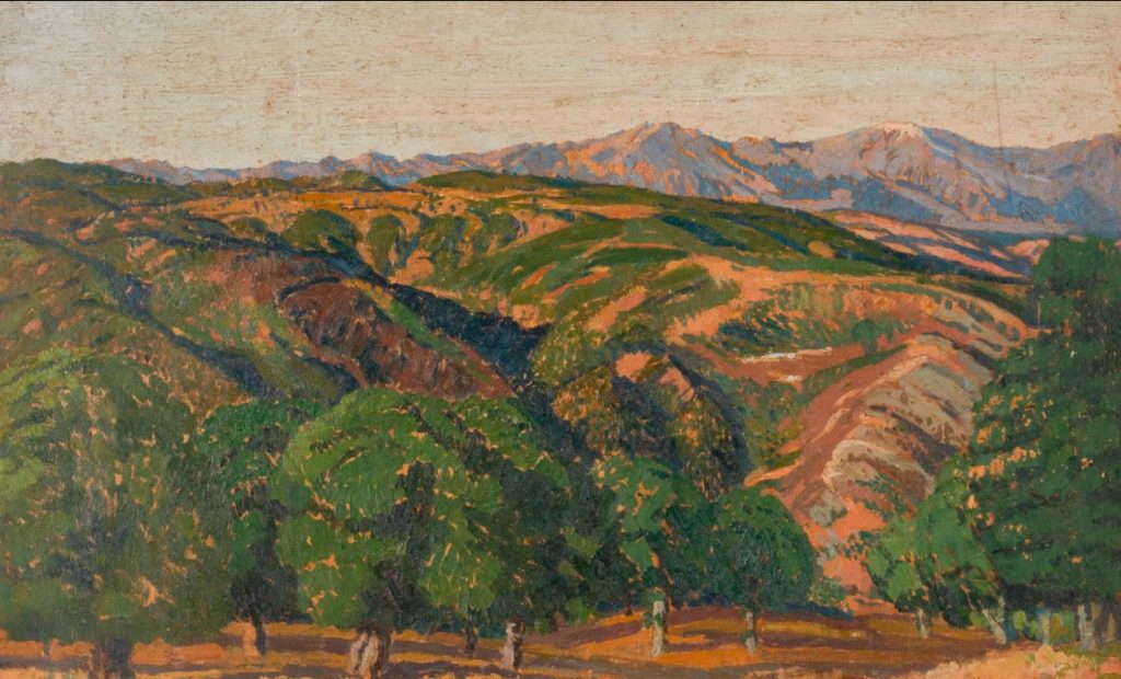 F.M du Buzon (1879-1958) Landscape in Macedonia 1923