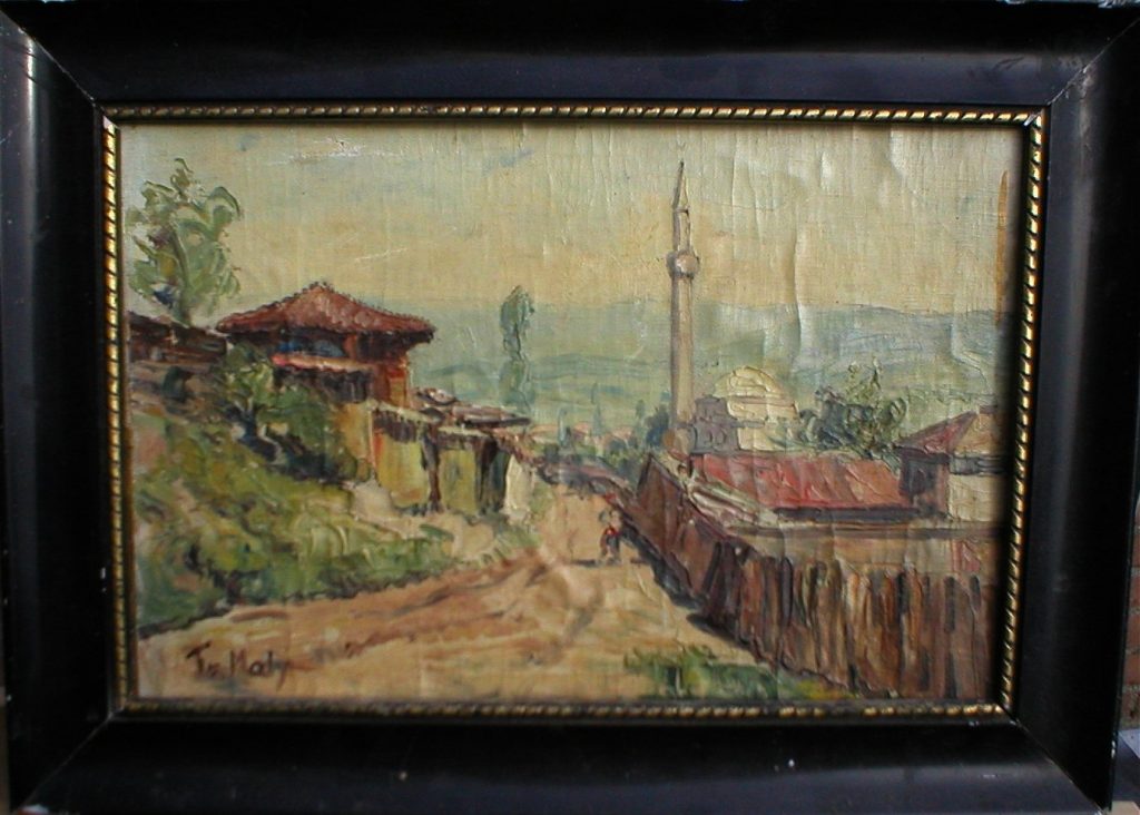 Selo Nerezi kraj Skopje, ~1935, maslo na platno