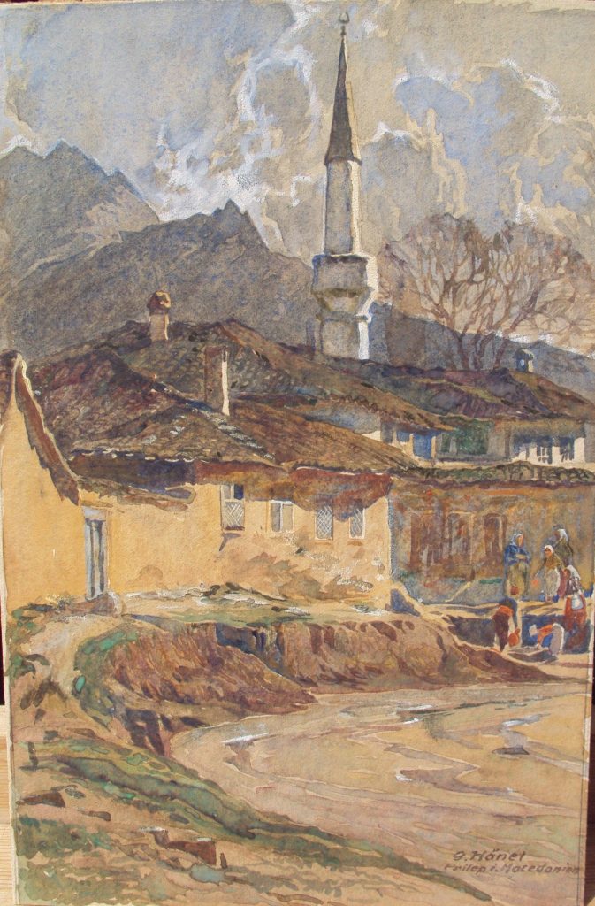 Georg Hänel 1879-1945 Prilep around 1918 watercolor