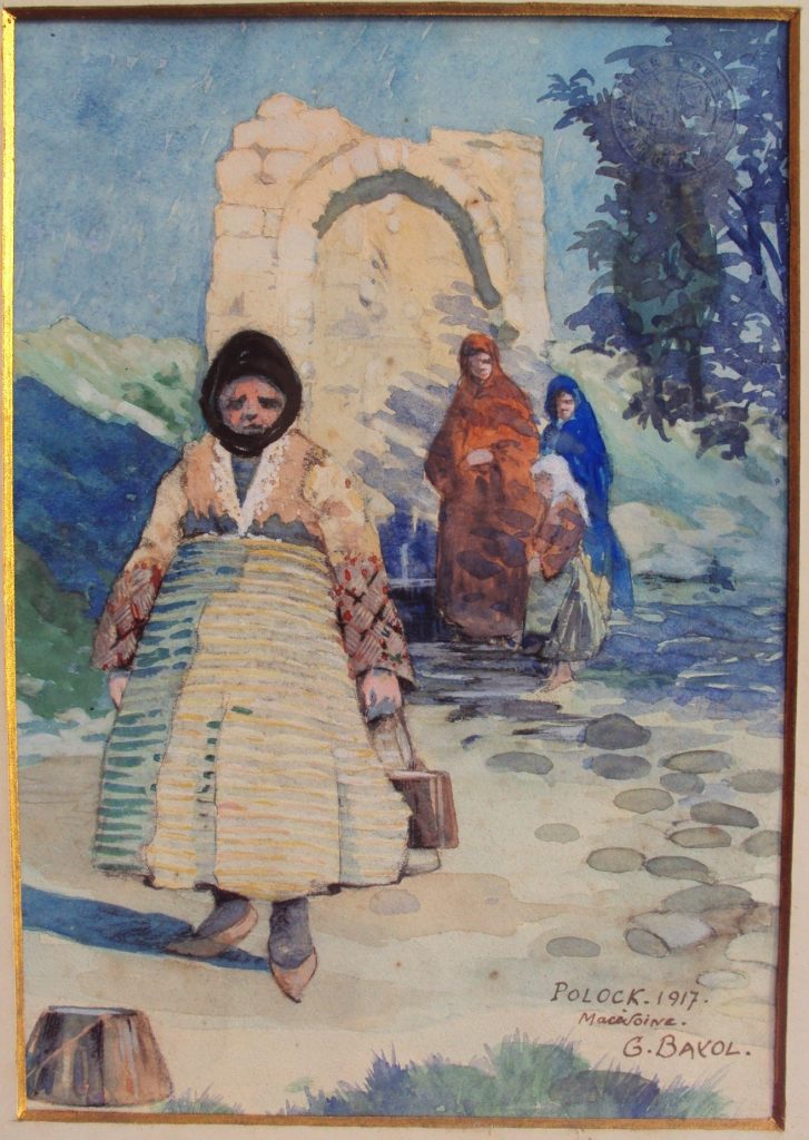 Gustave Bayol (1859 -1931), Macedonian girls, Polock and Salonica 1917, watercolors