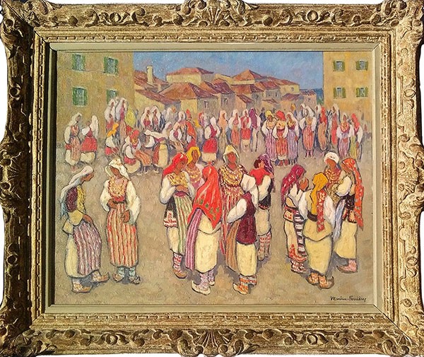 Jacques-Martin-Ferrières-1892-1972-Marche-aux-Fiancailles-a-Ochrid-oil-on-canvas