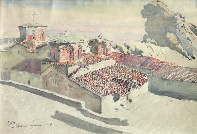 Ludvik-Kuba-1863-–-1956-Treskavec-Monastery-1925-watercolor