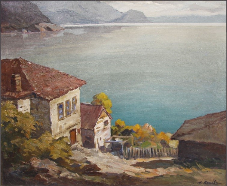 Mario Zhekoff 1898-1955 - Near Ohrid 1917 oil on canvas