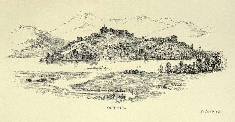 Илустрации (Охрид и Манастирот Свети Наум) од нејзината книга “Стари Траги и Нови Обележја„ 1896