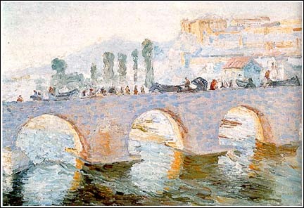 Milan-Milovanovic-1876-–-1946-The-bridge-of-Emperor-Dushan-Skopje-1907-oil-on-canvas