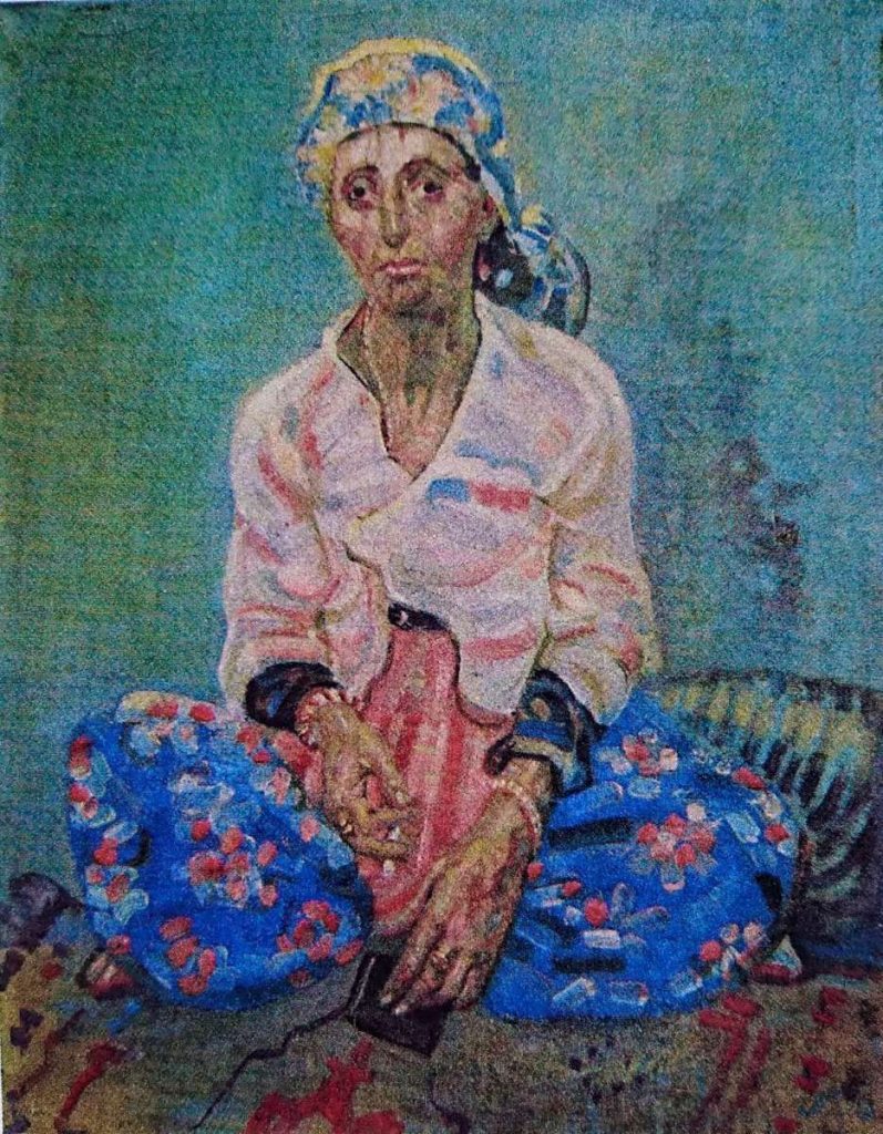 Nikola Petković The fortune teller oil on canvas 1928