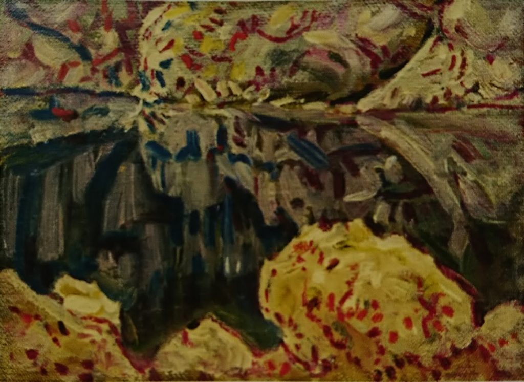 Nikola Petković reflection from lake water Ohrid oil on canvas 1928