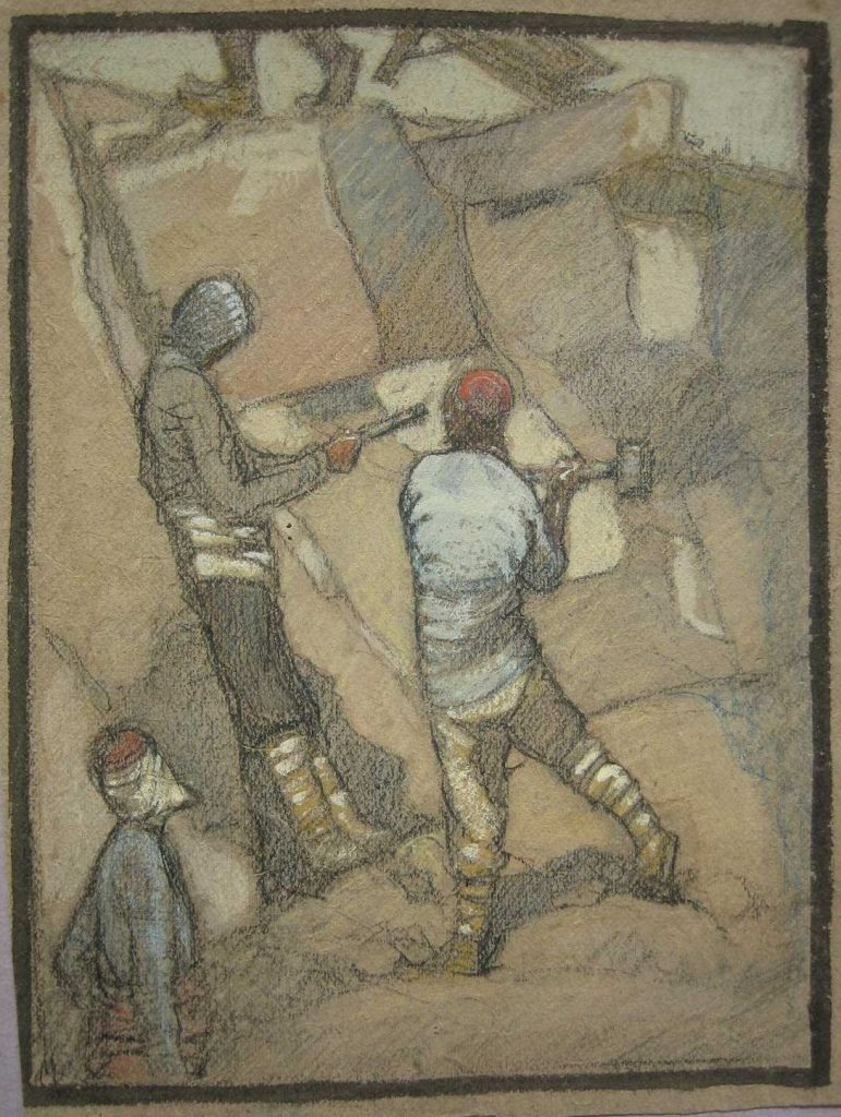 Percy-Matthews-XIX-–XX-Salonica-Trenches-1916-pastel