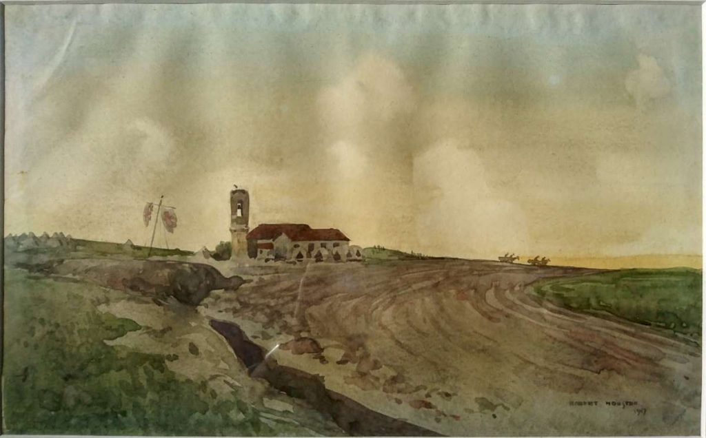Robert Houston RSW 1891-1942 Cugunci Μεγάλη Στέρνα 1917 watercolor
