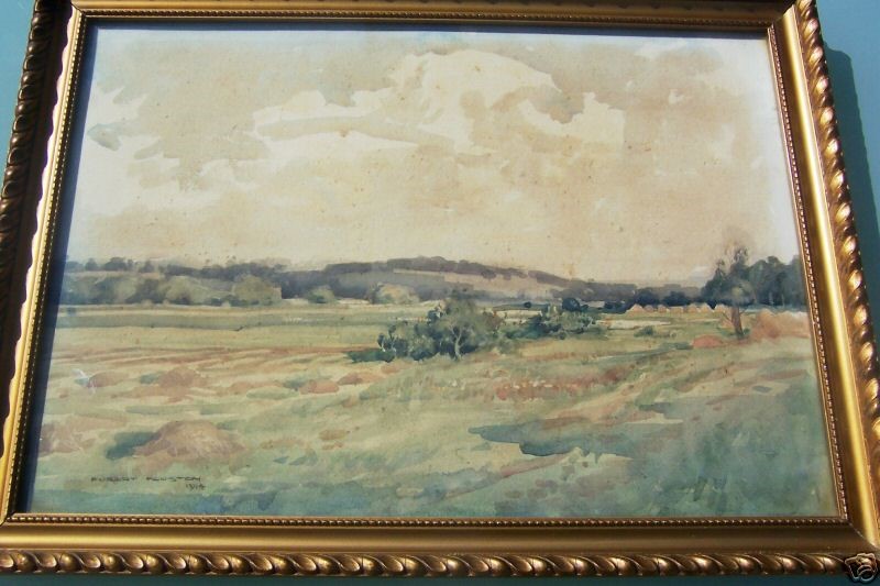 Robert Houston RSW 1891-1942 Macedonian landscape 1917-1918 watercolor