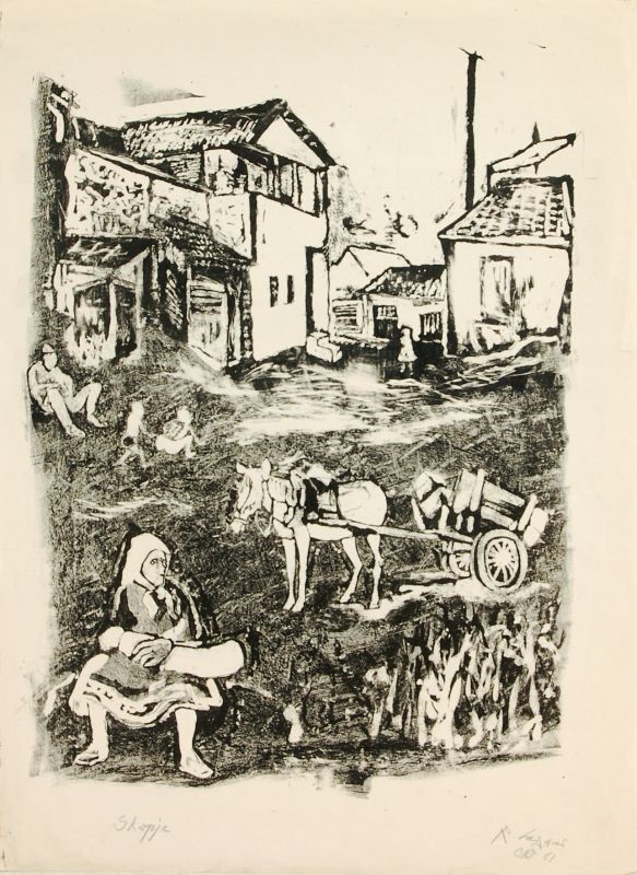 Rudi Lesser (1901 – 1988) Skopje, lithography