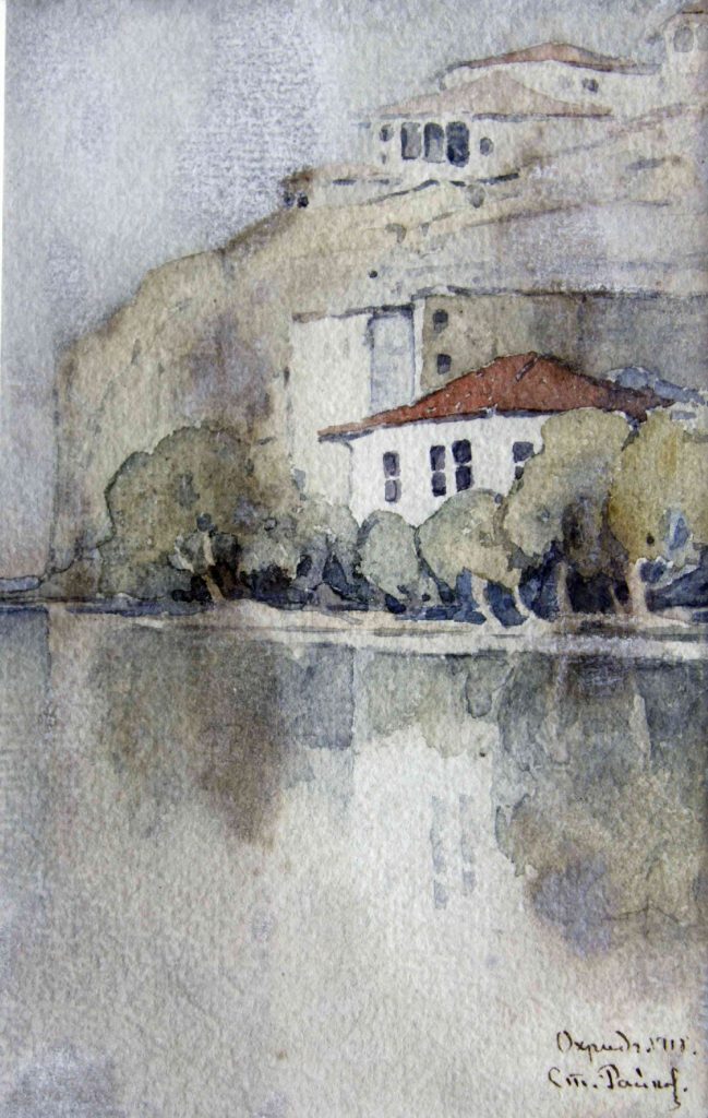 Stoyan-Rainov-1894-1978-Ohrid-Macedonia-1918-watercolor