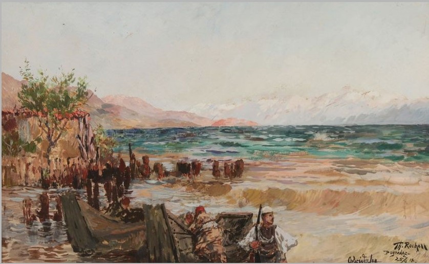 Поградец на Охридско Езеро 1914, масло на платно