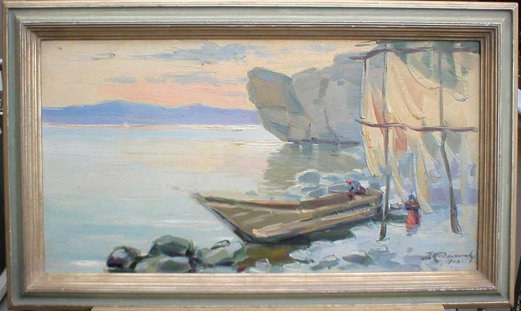 Свети Јован Канео, Охрид, 1943, масло на панел.