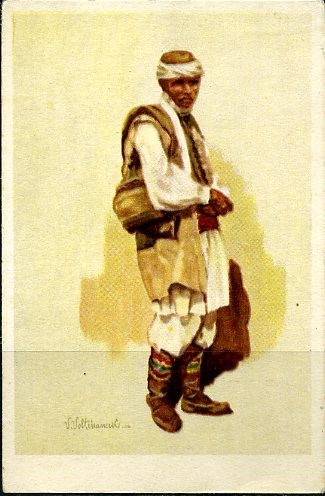 V.-Voltchanecki-XIX-XX-Macedonian-folk-costumes-from-Skopje-region-postcard-and-oil-on-canvas