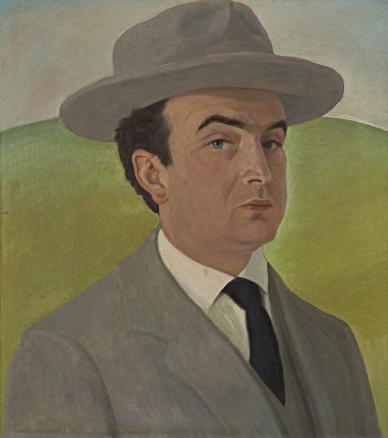 Gustav Wunderwald (1882-1945) “Авто портрет” масло на платно